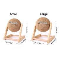 Juguete Para Gatos Rascador De Sisal Y Madera Estable Triangular Durable Juguete De Rascado Para Interior Con Soporte Rotativo - details 2