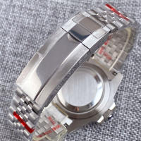Reloj Automático NH34A 20ATM Impermeable 40mm Dial Negro GMT Correa De Acero Pulido Bucle Rotatorio De 120 Clicks Para Hombres - details 2