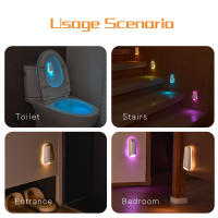 Luz De Inodoro Con Sensor De Movimiento RGB Cambiante LED Recargable Para Decoración De Baño Luz Nocturna De Sensor De Movimiento - details 7