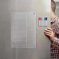Tablero De Memoria Magnético De Acrílico Para El Hogar Con Adhesivo De Refrigerador Transparente Para Escribe Y Borrar Planificador De Mensajes - details 7