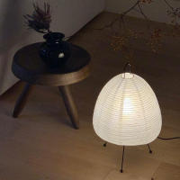 Lámpara De Piso LED Estilo Wabi Noguchi Isamu Japonés Con Papel De Arroz Luz Nordica Para Sala Y Dormitorio Zen Estudio Arte - details 14
