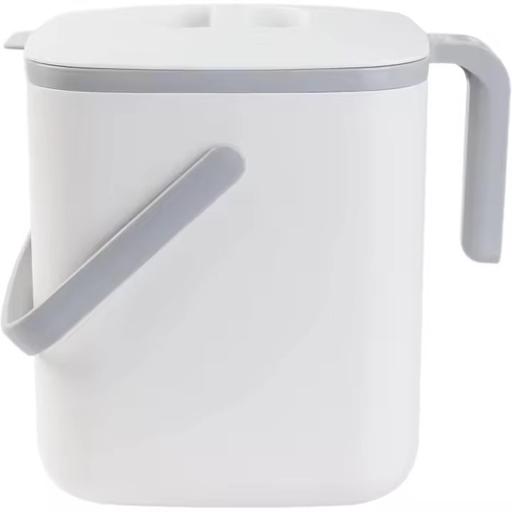 Compostador de cocina, cubo para residuos de alimentos de encimera, sin filtro y hermético, con asas - 1