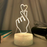 Lámpara Nocturna LED 3D Para Niños Luz De Noche Creativa Para Mesa Lámpara De Cama Romántica Decoración De Hogar Regalo Para Niña - details 14