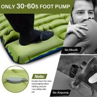 Colchoneta de dormir para camping, ultraligera con almohada con bomba de pie incorporada, almohadillas de dormir inflables compactadas para acampar, mochileros, senderismo, Viajes - details 4
