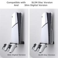 Kit de montaje en pared para consola PS5 Slim, estante de almacenamiento, soporte para controlador, soporte para auriculares, Kit de accesorios - details 3