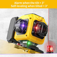 16 Lines 4D Laser Level Remote Control 4 Colors Beam 360° Horizontal ＆ Vertical Powerful Lines Laser Levels Power Display - details 11