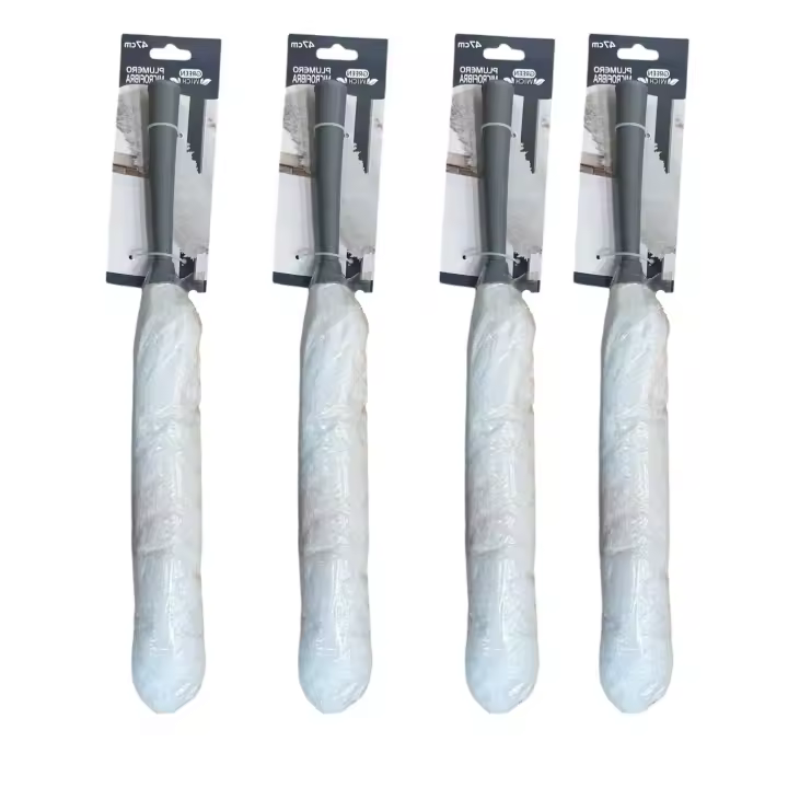 PACK 4 Plumero de Microfibra Blanco 47cm - Limpieza Eficiente para tu Hogar - 1