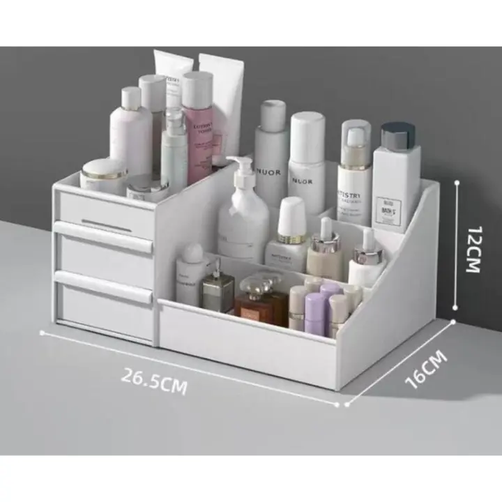 Organizador de Escritorio para Cosméticos, Caja de Almacenamiento con Gran Capacidad para Maquillajes, Esmaltes de Uñas y Joyería ,Organizador para Maquillaje DE PLASTICO - 1