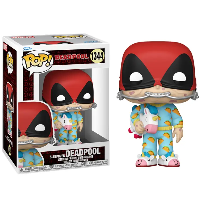 FUNKO POP! MARVEL DEADPOOL - DEADPOOL EN PIJAMA, 76079, Nº1344, TIENDA CON LICENCIA OFICIAL - 1