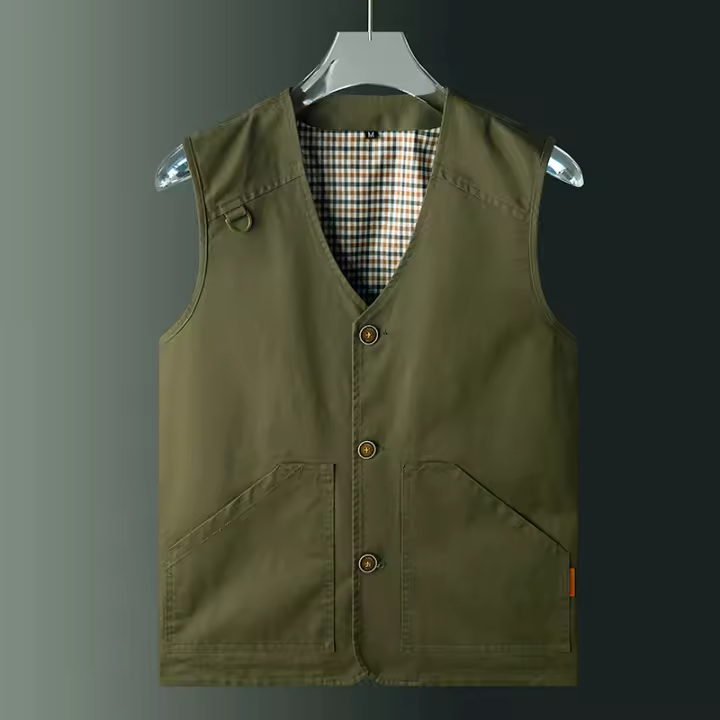 Chaleco De Algodón Para Hombre Tallas Grandes 8XL Estilo Casual Comodidad Para Fotografía Pesca Y Tiempo Libre - 1