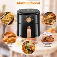 BIT Freidora de aire 4L Negro, Air Fryers Sin Aceite, con Cesta, fácil limpieza, controles simples de perilla, Temporizador, cocina saludable para familias de 1 a 4, diseño de cuerpo mate - details 6