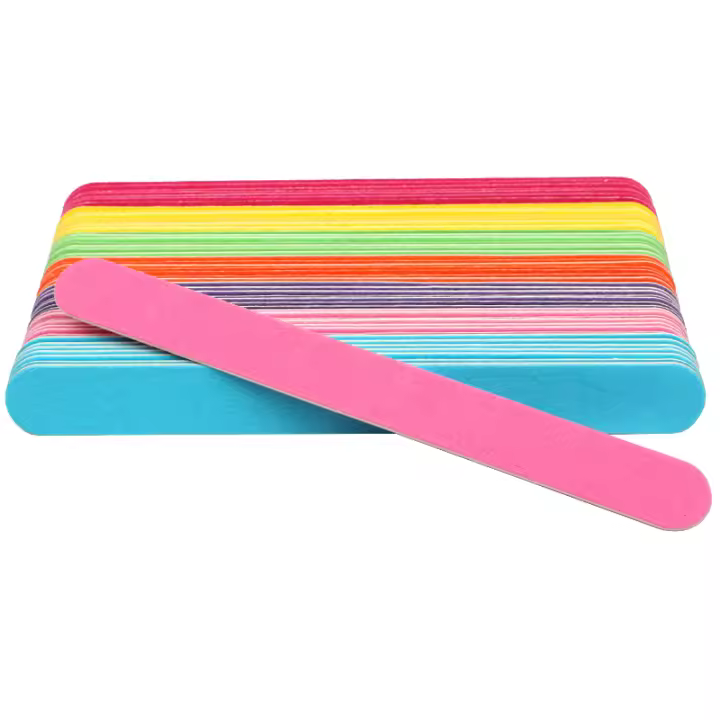 Lote De 20 Piezas De Archos De Uñas De Madera Con Papel De Herramientas De Pulido Para Pedicura Y Manicura 180/240 Colores - 1
