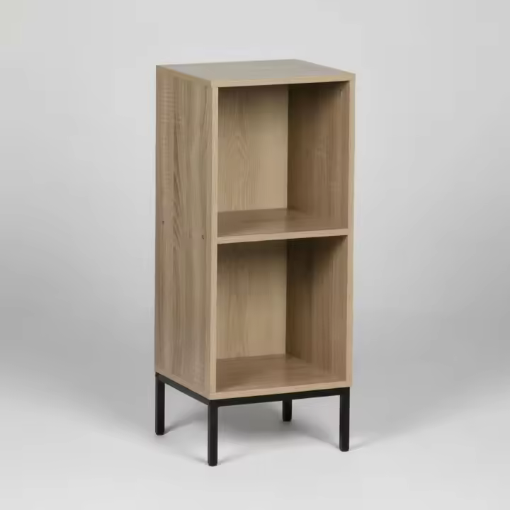 MOBLEKIT | Estanterías de Madera y Metal con Compartimentos y Baldas Abiertas, Librerías Modulares de 2, 4 u 8 Cubos y Estantería Multiusos de 5 Niveles, Muebles Auxiliares para Salón, Dormitorio, Oficina o Cocina - 1