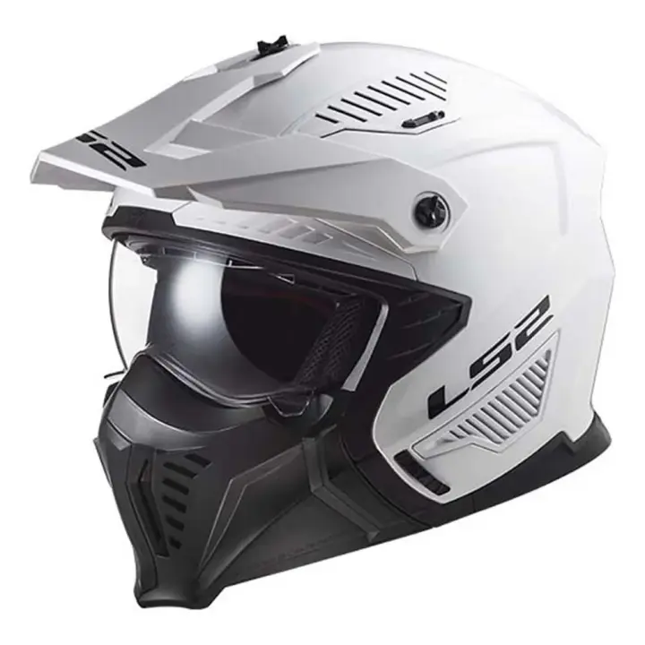 Ls2 Casco Convertible Of606 Drifter Blanco Adulto - 1