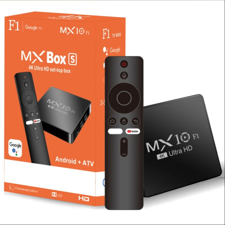 Smart TV Box Android 13 MX10 F1 Allwinner H313 Mali-G31 Con Control Remoto De Voz Soporte Para Netflix Y YouTube Memoria RAM 2G DDR3 Y Almacenamiento Interno De 16GB eMMC