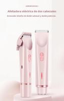 Epilador Eléctrico Para Mujeres 2 En 1 Doble Cabeza Painless Trimmer De Bikini Uso Seco Y Húmedo Cabeza Desmontable Afeitadora Eléctrica Para Cabello Pubal - details 9