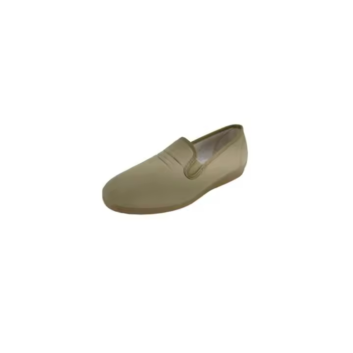 Kiruz Alpargatas de Lona Aerobic Mujer Beige con Elásticos - Zapatillas Clásicas Sin Cordones - 1