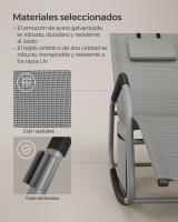 Mecedora Tumbona con Cojín Ajustable - Estructura de Acero, Tejido Transpirable, Incluye Dispositivo de Fijación y Bolsillo de Almacenamiento - details 4