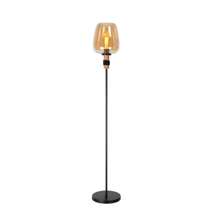 Lucide ILONA - Lámpara de suelo - Ø 34 cm - 1xE27 - Ámbar - 1