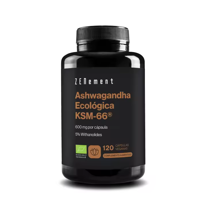 Ashwagandha Ecológica KSM-66 600 mg por cápsula - 120 Cápsulas - 1