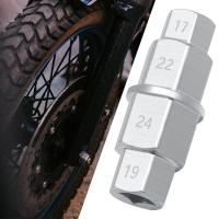 Herramienta De Eje Hexagonal Universal Cromado Plata Llave De Wrench Remoción Herramienta De Eje Hexagonal Para Rueda Delantera De Motocicleta - details 2