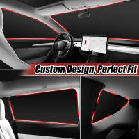 Visera De Sol Para Tesla Model 3 Model Y 16-23 Cubierta De Ventana Privada Para Parabrisas Y Lados Del Coche Bloquea Los Rayos UV Accesorio De Protección Solar - details 1