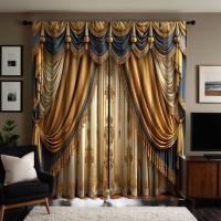 2pcs Cortinas De Encaje Vintage De Lujo En Color Verde Oscuro HD Para Decoración De Hogar Estilo Pastoral Para Sala De Estar Y Dormitorio - details 5