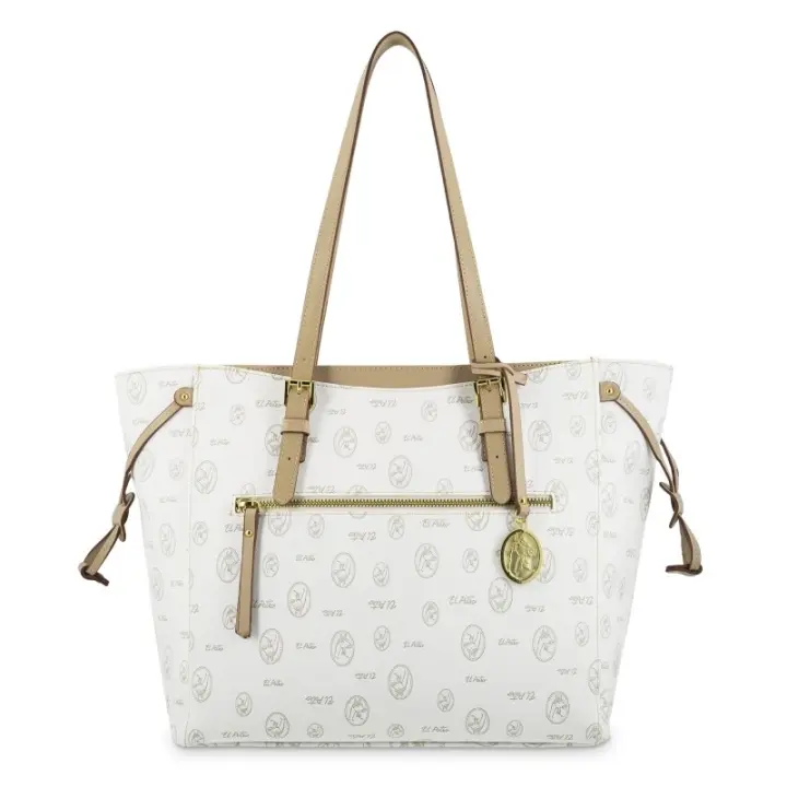 El Potro: Bolso TOTE MUJER EN LONA Y PIEL 2259-VINTAGE-BLANCO El Potro - 1