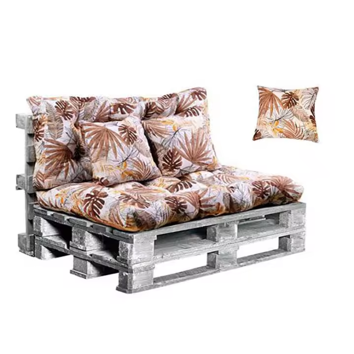 E-LONG Cojín para pallet, 4 unidades por pack (respaldo, asiento, 2 cojines 45x45) - 1