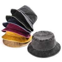 Gorro De Pescador De Leno Lavado Para Mujer Y Hombre Gorro De Buho De Color Sólido Plegable Para Exteriores Viaje Playa Protección Solar Estilo Casual - details 0