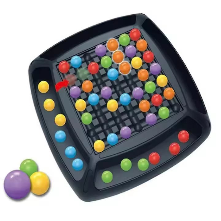 Rainbow Bead Game For Kids Puzzle Magic Chess Board Game Rainbow Ball Matching Game - 1