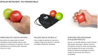 RLGrips® Pack de 2 Pelotas de Masaje Miofascial para Espalda Cuello y Piernas - Bolas de Lacrosse para Automasaje y Rehabilitación de 6,3mm Verde y Rojo - details 5