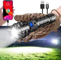La linterna más brillante del mundo Pantalla de carga OLED de 200 000 lúmenes El mejor foco LED recargable Funda para banco de energía USB-C - details 2