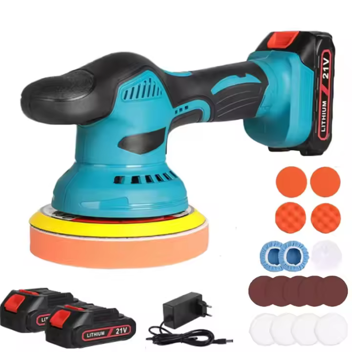 21V Cordless Car Polisher 6 Gears Electric Polishing Waxing Machine With Lithium Battery For Repairing Scratches Wireless Sander Polish Tool - 1