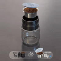 Máquinas de Café Cafetera Cápsulas Espresso Nespresso Portátil Automaticas Para Coche 12V Hibrew H4a 3-En-1, Compatible Con Nes/Dg/Café Molido, Con Soporte Plegable ,Cable USB, para viajar, acampar, conducir, hacer senderismo, pescar, para autocaravanas - details 3