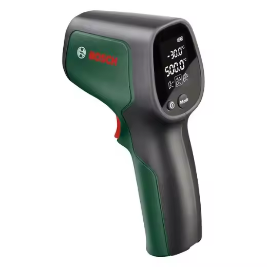 Bosch Termómetro de Infrarrojos UniversalTemp (de -30 °C a +500 °C, medición fácil y precisa, 3 grupos de materiales predefinidos, en caja de cartón) - 1