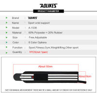 AOLIKES 1 Par De Banda Para Muñeca Soporte De Pesas Para Gimnasio Entrenamiento De Crossfit Y Powerlifting Correas De Apoyo Para Adultos Material De Poliéster - details 1
