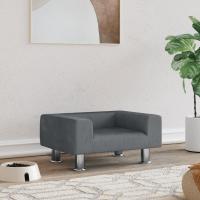 vidaXL Cama para perros de terciopelo 50x40x26,5 cm sofá para perros Color Azul,  Crema,  Gris claro y mas - details 3