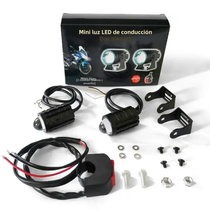 2 PCS Faros LED Super Brillantes Para Motocicleta Con Interruptor Lente De Proyector Explorador LED Auxiliar Para Nebulosa - 1