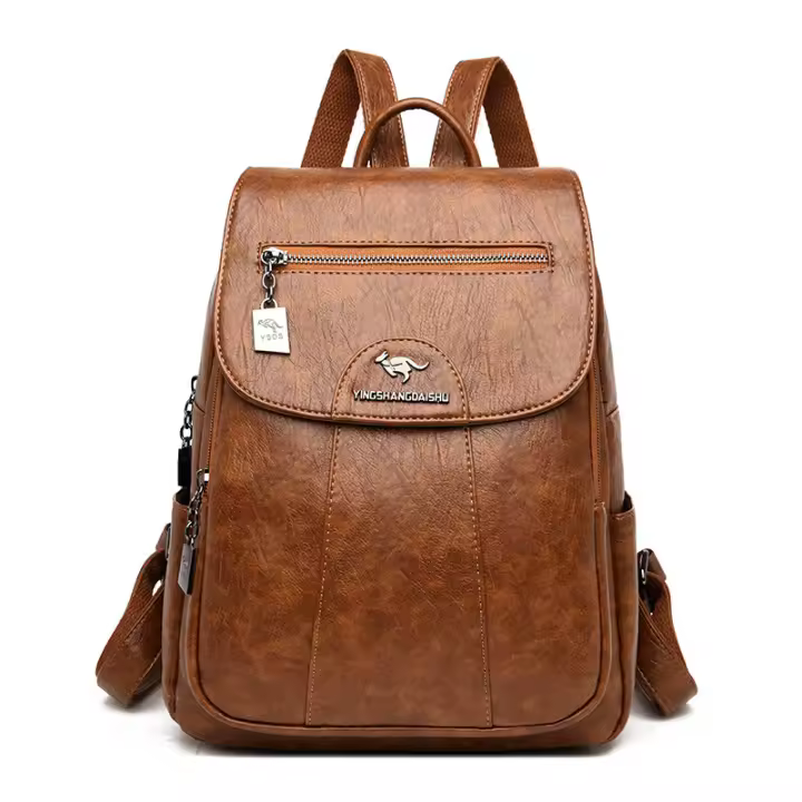 Mochipa De Cuero Suave Para Mujer En 5 Colores Bolsos De Hombre Vintage Casuales Para Viajes Y Escuela Bolsa Bandolera - 1