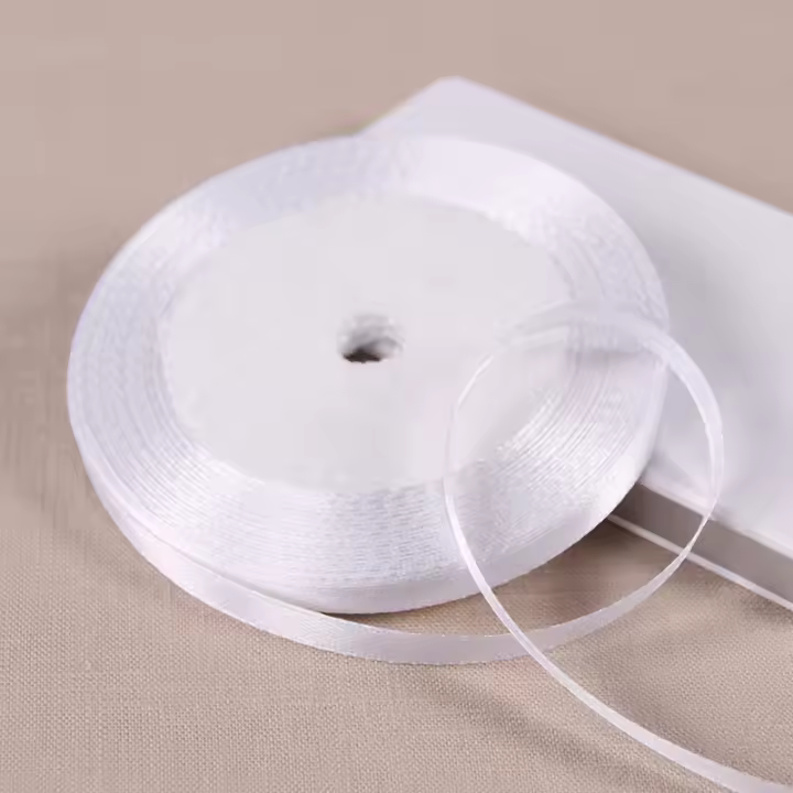 Cinta De Seda 6mm 25 Yardas Por Rollo Para Manualidades DIY Regalos De Navidad Halloween Bodas Fiestas Decoración De Flores Y Pasteles - 1