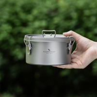 Caja De Comida De Viaje Multifuncional De Titanio Boundless Voyage Con 2 Tapas Para Picnic Almuerzo Escolar Almacenamiento De Alimentos - details 4