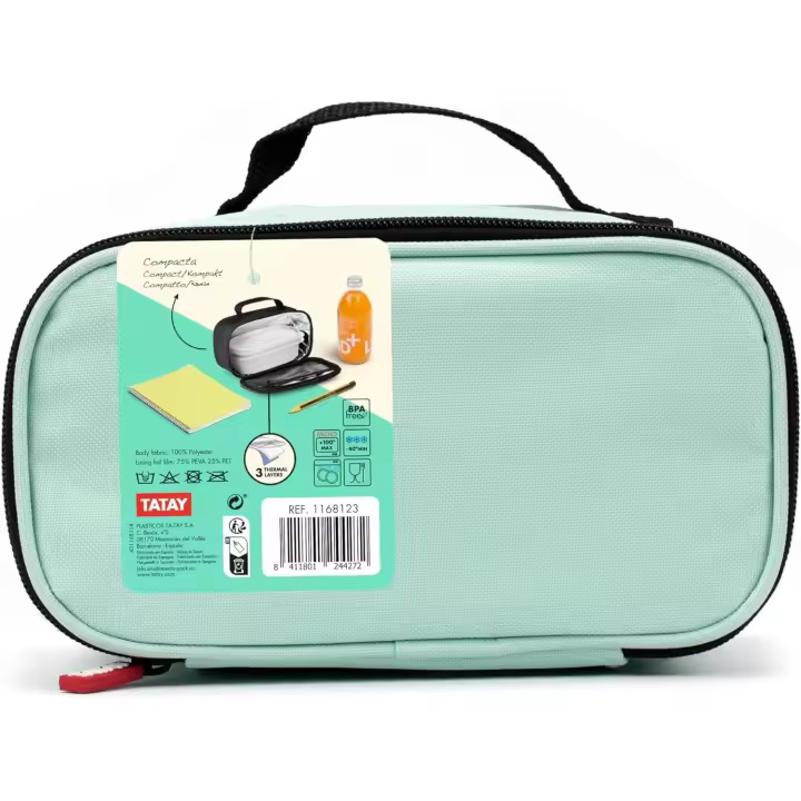 Mini bolsa térmica porta alimentos con fiambrera incluida, Tatay Urban Food Mini Menta - 1
