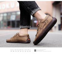 Mocasines De Cuero Para Hombre Zapatos Casuales Cómodos Y Transpirables Con Suela De Goma Sapato Masculino Swenxun - details 12
