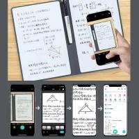 Set De Cuaderno Blanco Reutilizable A5 Con Bolígrafo Y Paño De Limpieza Portátil Planificador Semanal Cuaderno De Memoria De Cuero Estilo Elegante Para Oficina - details 0