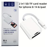 Lector De Tarjeta De Memoria Para iPhone Adaptador SD TF a 8Pin Lector De Cámara OTG Cable De Datos Compatible Con iPhone 14 13 12 - details 8