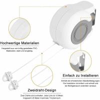 Tendedero retrácthil, 13m, Wandmontage, 2 Leinen, für Badezimmer und Balkon - details 2
