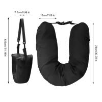 Funda de almohada de viaje rellenable para el cuello, funda de almohada portátil, bolsa de almacenamiento, cojín de avión, almohada de viaje con relleno automático - details 0