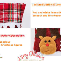 Calcetines De Navidad 25cm Decoración De Árbol De Navidad Vintage Calcetines De SANTA BOOTS Colgante Para Chimenea Decoración De Fiesta Para El Hogar - details 2