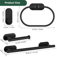Juego De Accesorios De Baño En Acero Inoxidable 304 Con Barra De Toalla Anillo De Toalla Porta Papel Y Gancho De Bata Niquel Pulido - details 5